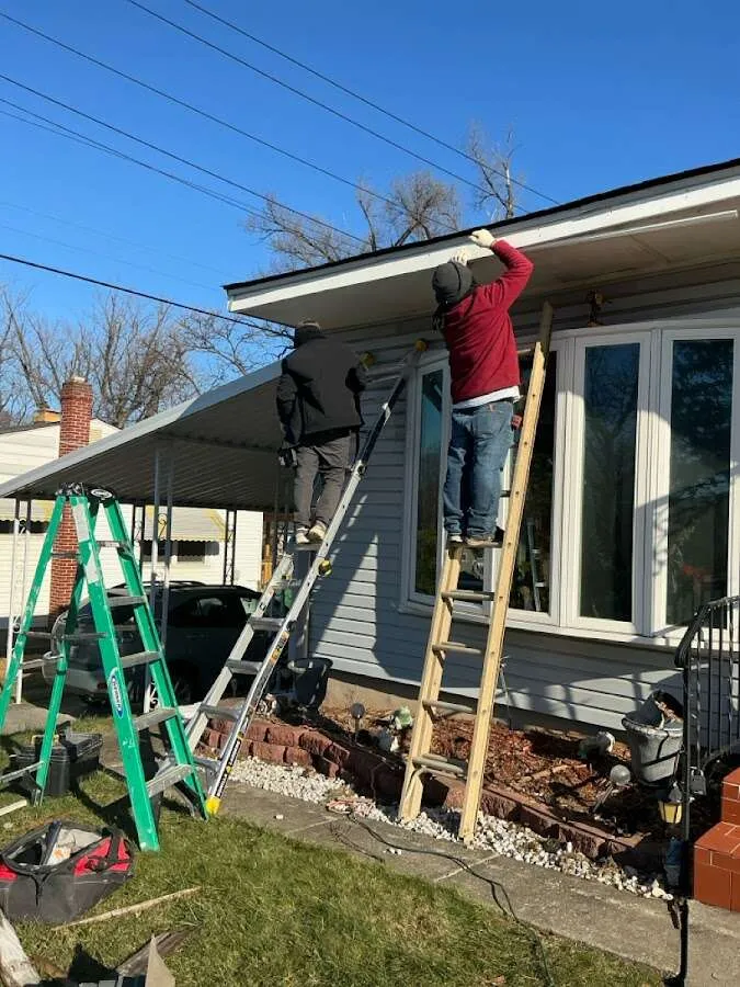 Restoration crew performing exterior repair in Beaver Dam